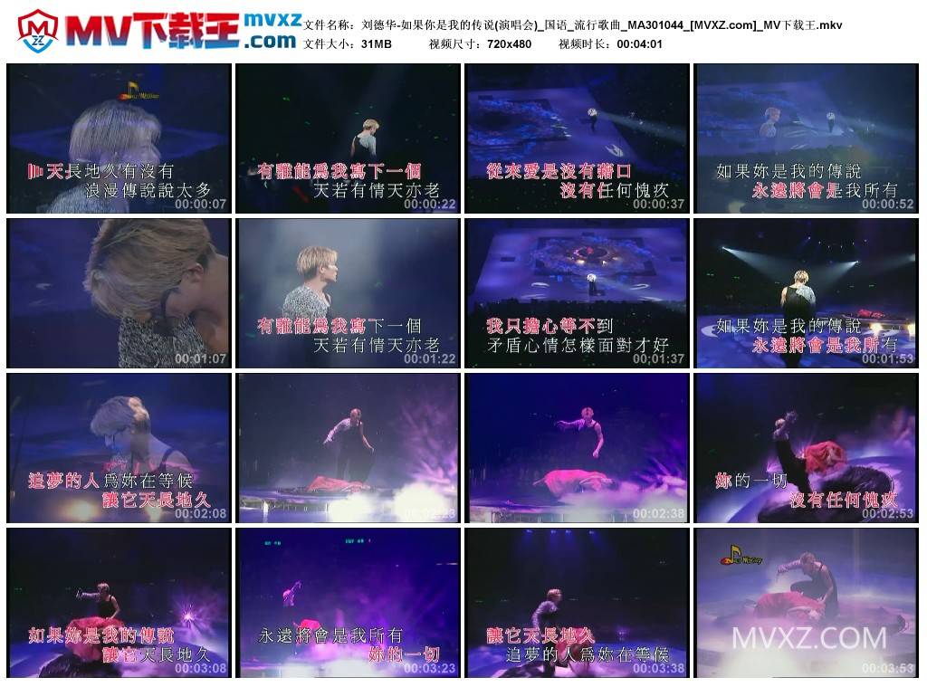 刘德华-如果你是我的传说(演唱会)_国语_流行歌曲_MA301044